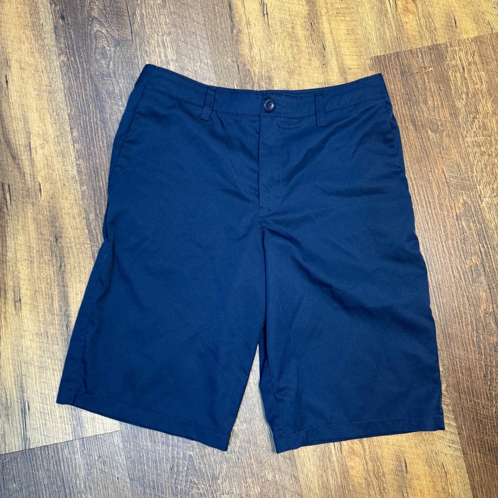 Under Armour Golf Shorts‎ Boys Size 18 Loose Fit Navy Blue Athletic Performance